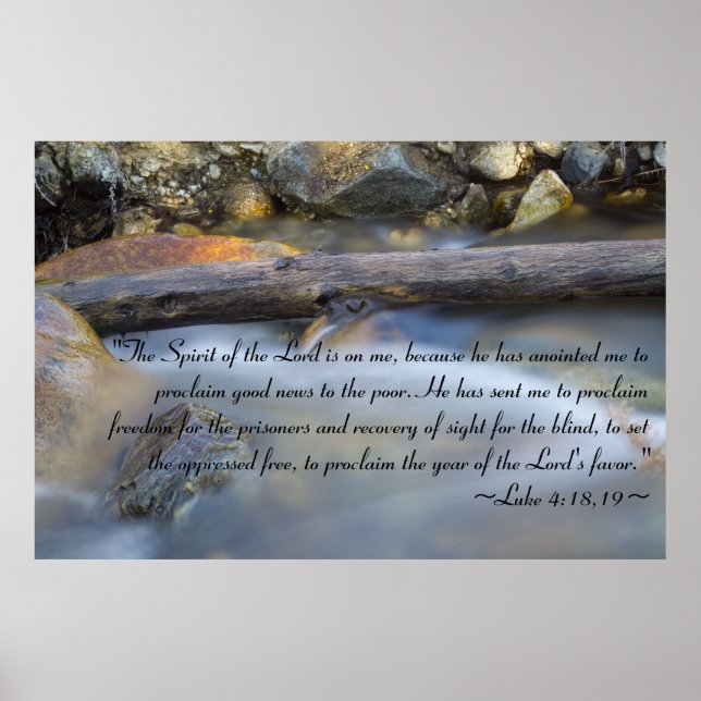 Luke 4:18-19 Poster (Vorne)