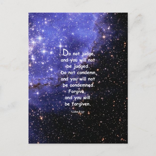 Luke 6:37 postkarte (Vorderseite)