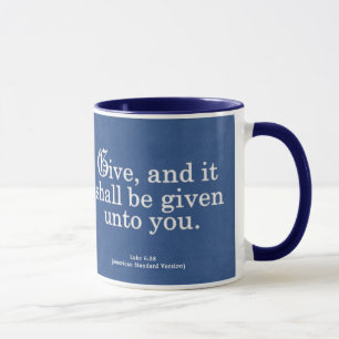 Luke 6-38 geben tasse