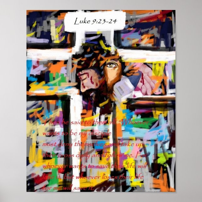 Luke 9:23-24 poster (Vorne)