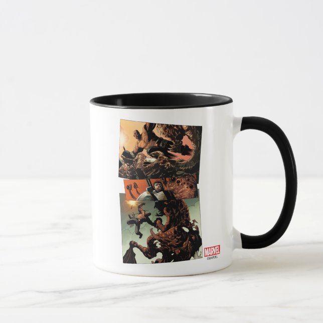 Luke Cage Fighting Außerirdischen Tasse (Rechts)