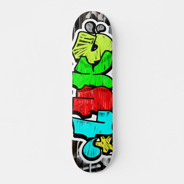Luke Graffiti Custom Personalisiert Cool Skateboar Skateboard (Vorne)