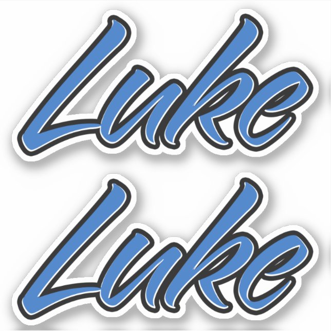 Luke Nom autocollant Stickerset (Devant)