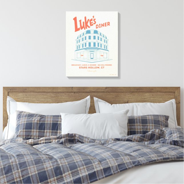 Luke’s Diner Stars Hollow Design Leinwanddruck (Insitu (Schlafzimmer))