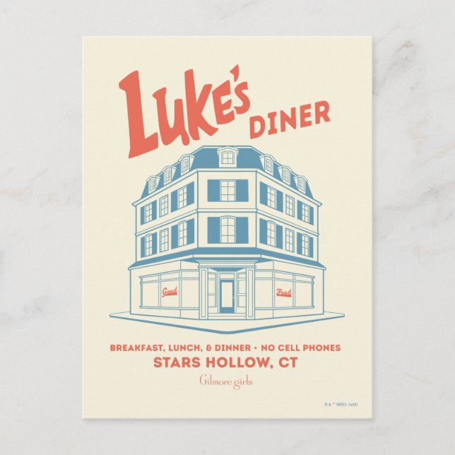 Luke’s Diner Stars Hollow Design Postkarte (Vorderseite)