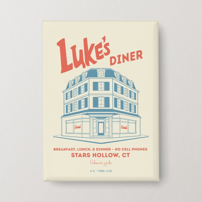 Luke's Diner Stars Hollow Design Button (Vorderseite)