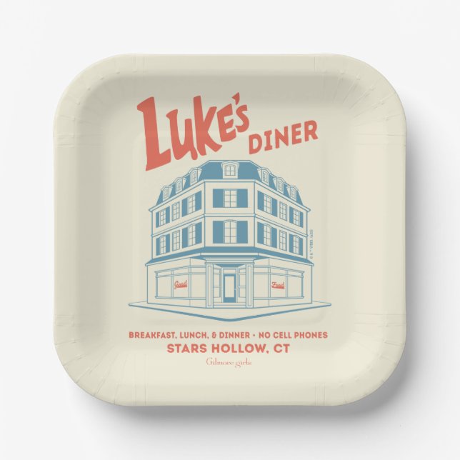 Luke's Diner Stars Hollow Design Pappteller (Vorderseite)