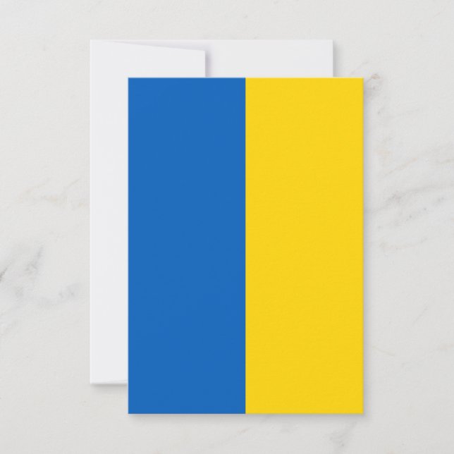 L'Ukraine drapeau Carte de remerciements plat (Devant)