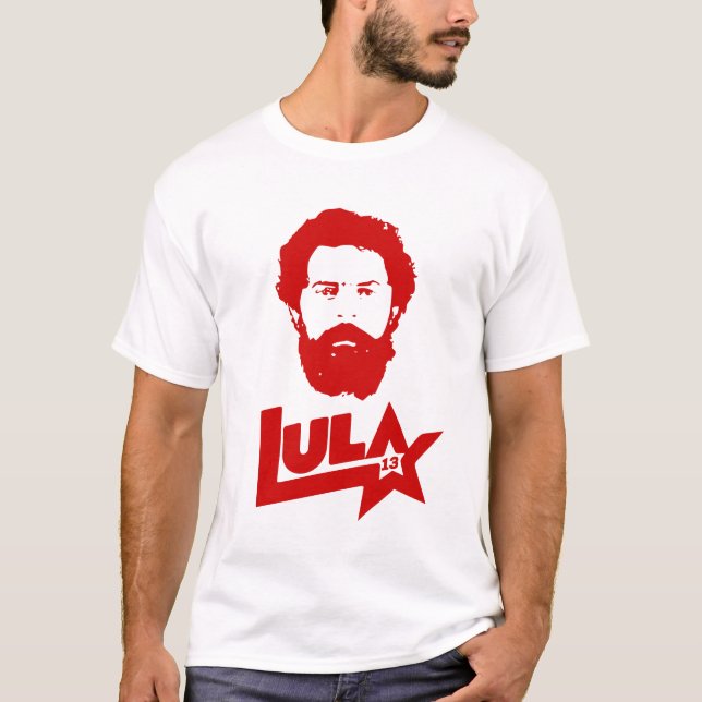 Lula 2022 13 PT Lula Livre Lula Presidente Brasil T-Shirt (Vorderseite)