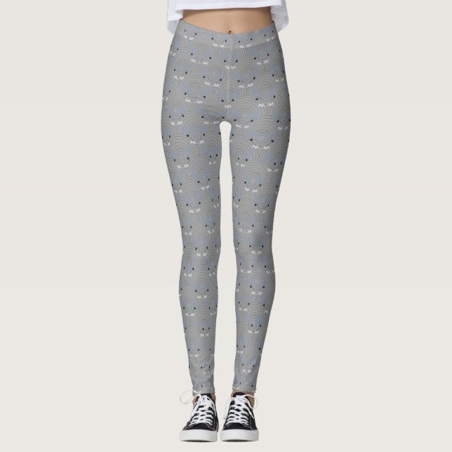 Lularoe italienischer Windhund-Leggings im Grau Leggings (Vorderseite)