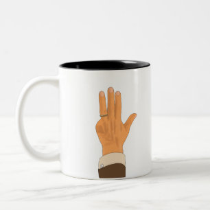 Lulas links Hand Zweifarbige Tasse