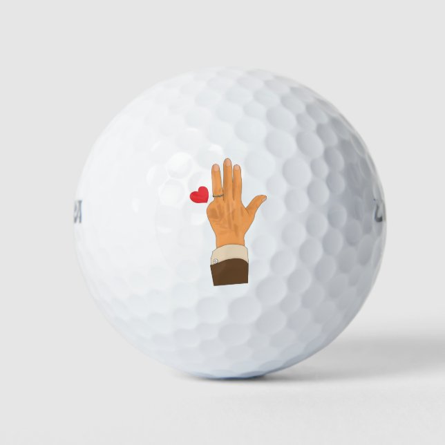 Lulas verlassen Hand und Herz Golfball (Vorderseite)