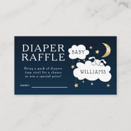 Lullaby Baby Duschkabine Navy Diaper Raffle Ticket Begleitkarte
