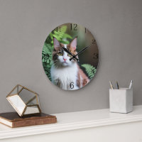 Lulu die Ragdoll Katze, große Wall Uhr