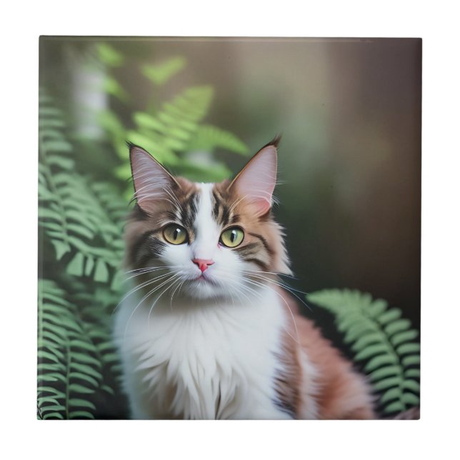 Lulu Die Ragdoll Katze, Keramik Tile Fliese (Vorderseite)