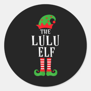 Lulu-Elfen-Familien-Matching-Group-Weihnachtsgesch Runder Aufkleber