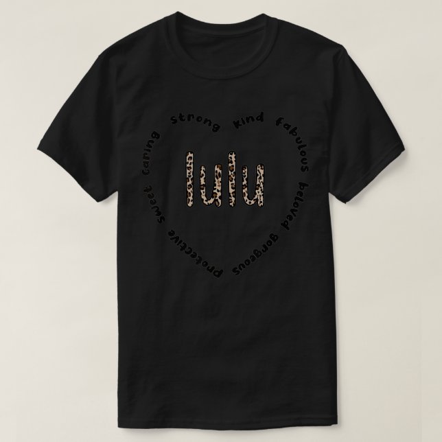 Lulu Herz Lulu Großmutter Wertschätzung Lulu Gran T-Shirt (Design vorne)