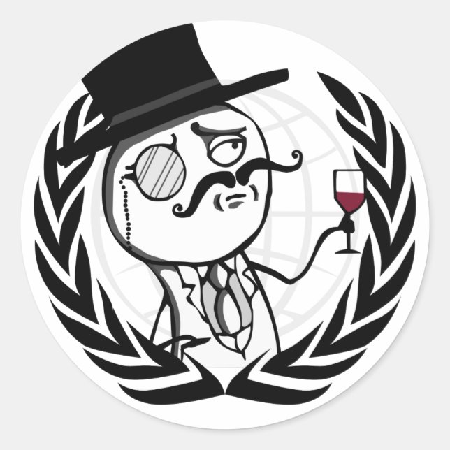 Lulzsec Reborn Runder Aufkleber (Vorderseite)