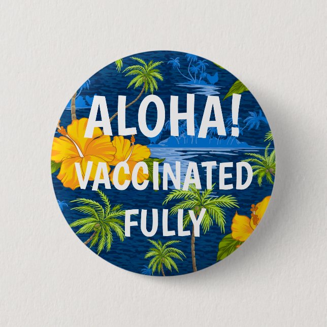 Lumahai Beach Hidden Hawaii Aloha Impfstoff Button (Vorderseite)
