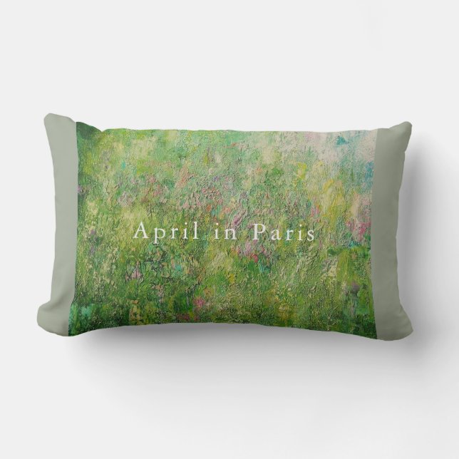 Lumbales Kissen: April in Paris Lendenkissen (Vorderseite)