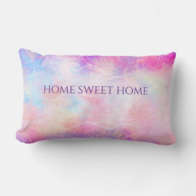 Lumbar coussin "HOME SWEET HOME". (Recto)