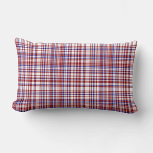 Lumbar Kariert Pillow, Red-White-Blue Collection 0 Lendenkissen