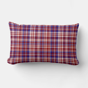 Lumbar Kariert Pillow, Red-White-Blue Collection 0 Lendenkissen