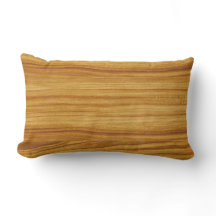 Lumbar Kissen aus hellem Holz