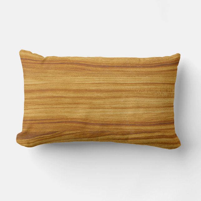 Lumbar Kissen aus hellem Holz (Vorderseite)