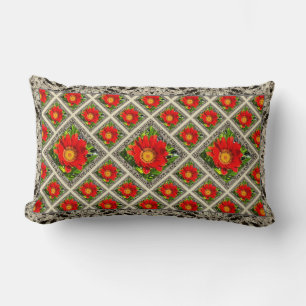 Lumbar-Kissen mit Red Gazanias Lendenkissen