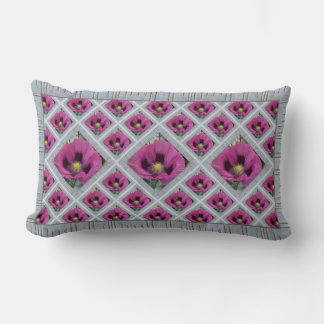 Lumbar Lance Oreiller avec des Poppies Magenta