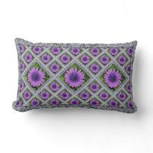 Lumbar Lance oreiller avec marguerites africaines