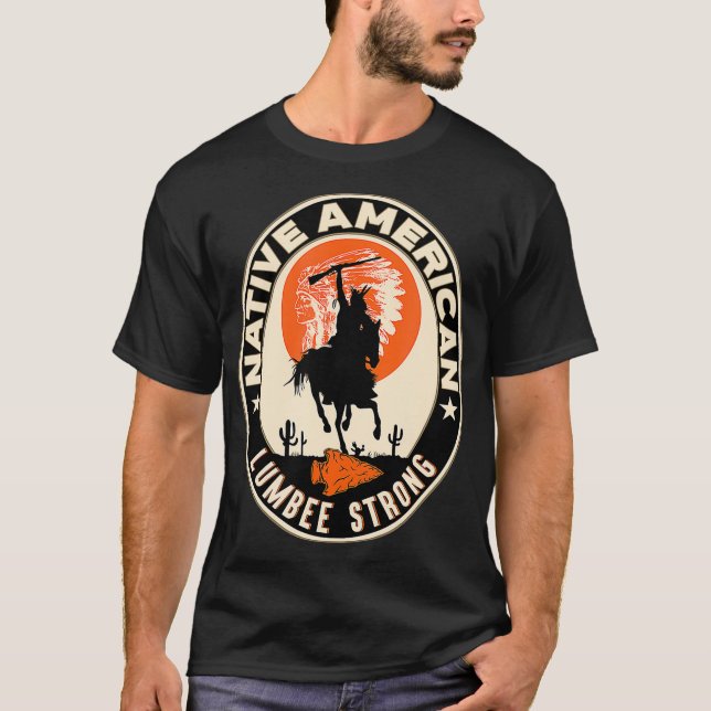 Lumbee Tribe Native Amerikanische Ureinwohner Kuns T-Shirt (Vorderseite)