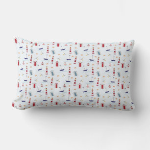 Lumber Cushion - Nautical Lighthouse Lendenkissen