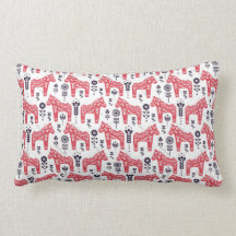 Lumber Cushion - Swedish Dala Horse Design
