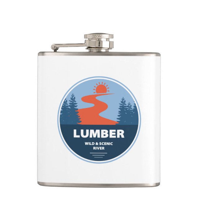 Lumber Wild und Landschaftlich, North Carolina Flachmann (Vorderseite)