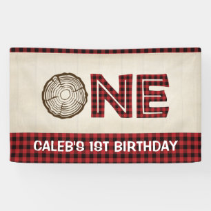 Lumberjack 1. Geburtstagsbanner - One Banner