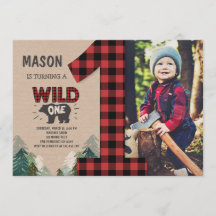 Lumberjack Anniversaire Invitation Forêt Anniversa