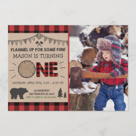 Lumberjack Anniversaire Invitation Forêt Anniversa