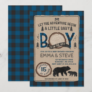 Lumberjack Baby Dusche Einladung Lumberjack Party