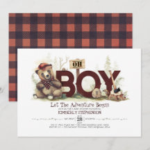 Lumberjack Baby Dusche Woodland Little Bären Cube