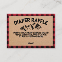 Lumberjack Babydusche Windelwaschkarte