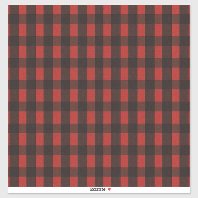 Lumberjack Bär Kariert Vinyl Sticker (Blatt)