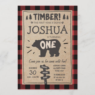 Lumberjack Birthday Einladung Woodland Geburtstag