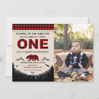 Lumberjack Birthday Invitation Woodland Birthday Einladung