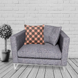 Lumberjack Black Coral PInk Kariert Kissen