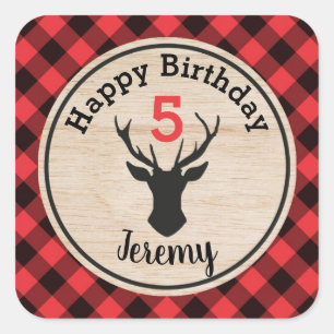 Lumberjack Boy Birthday Party Gefallen Sticker