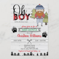 Lumberjack Boy Flannel Buffalo Karierte Babydusche