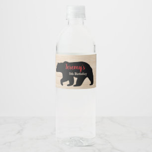 Lumberjack Boy Geburtstagsparty Wasserflasche