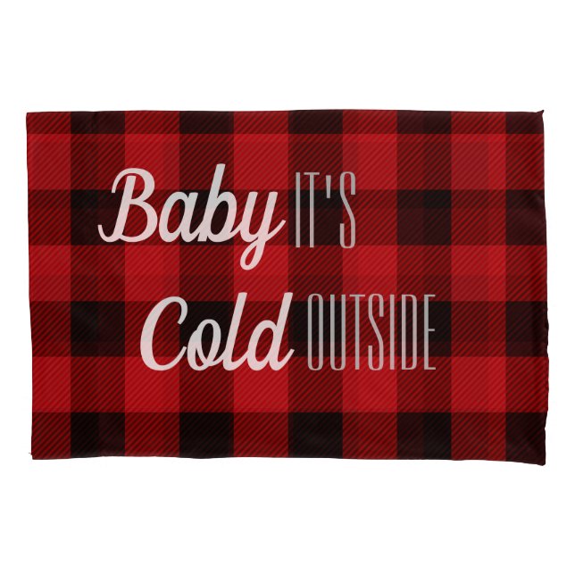 Lumberjack Buffalo kariertes Baby draußen kalt Kissenbezug (Vorderseite)
